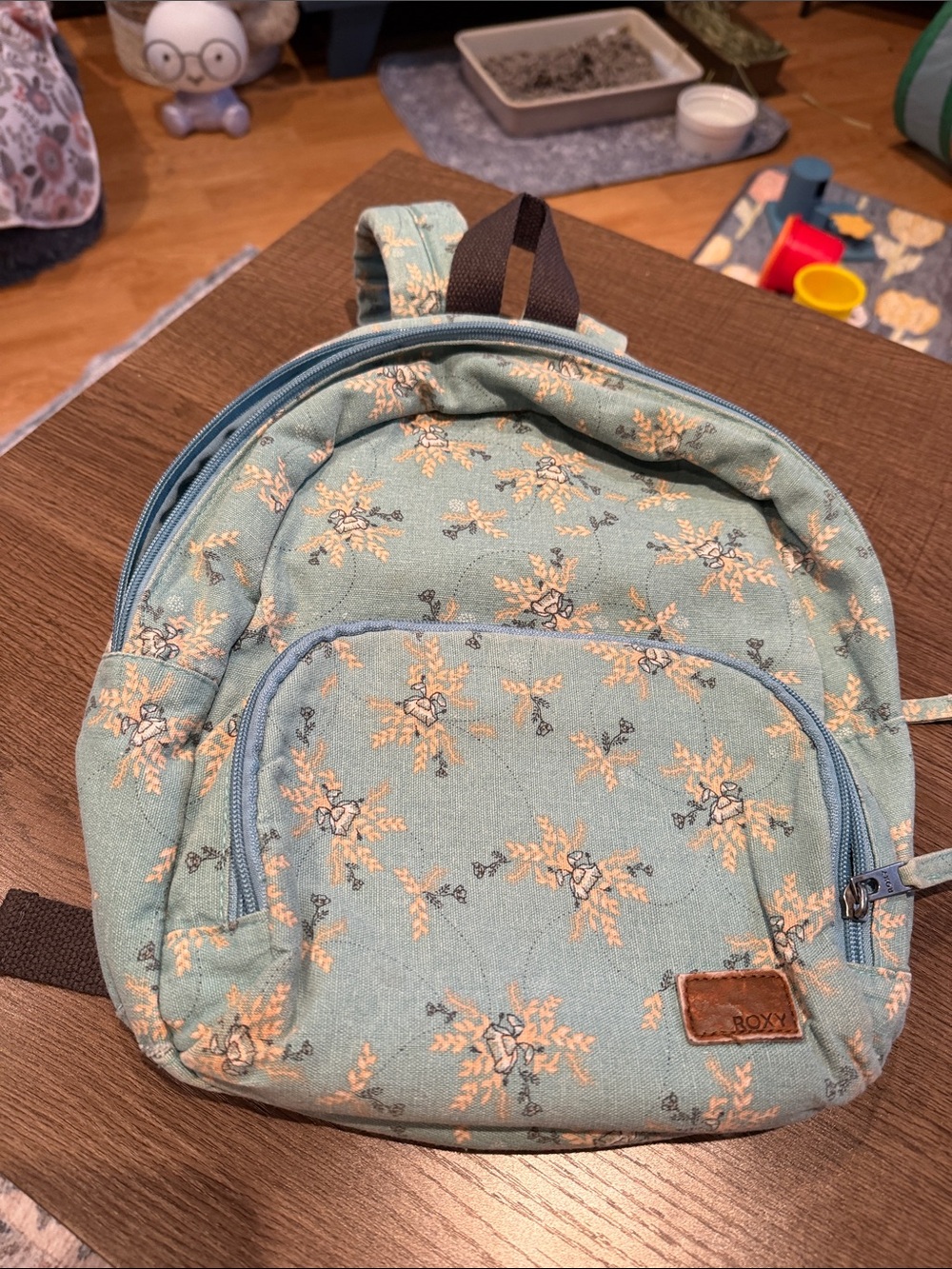 Roxy Kids Small Mint Floral Backpack